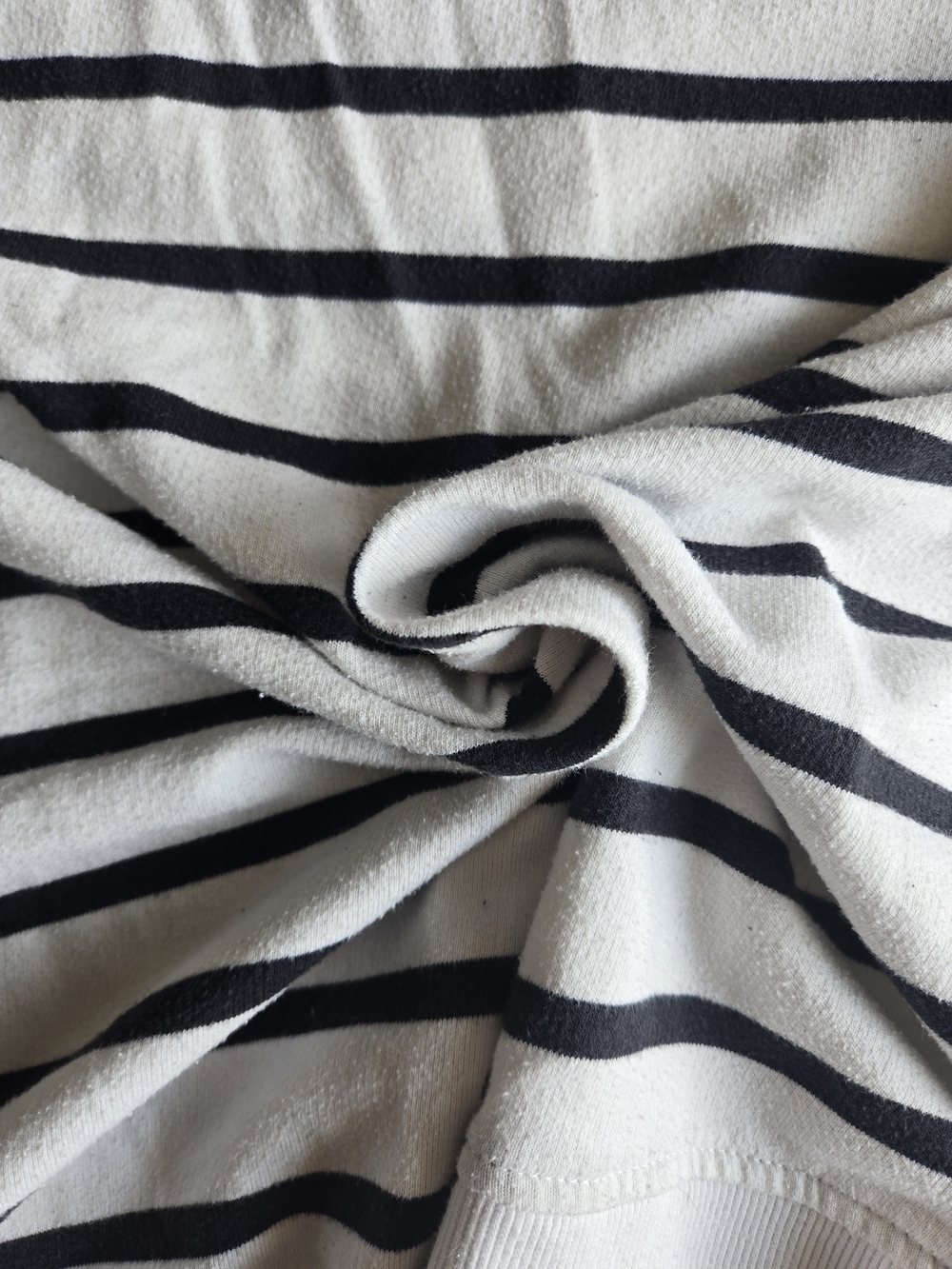 White & Black Striped Long Sleeve Pullover - Picture 7 of 8